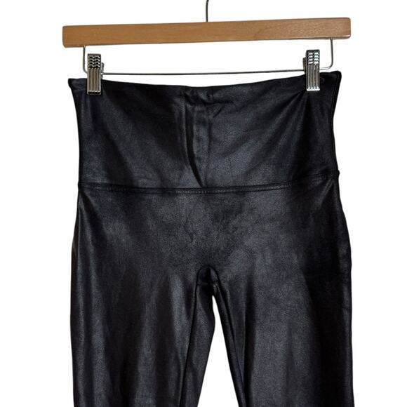 Spanx Spanxshape Faux Leather Like Pull On Leggings Black Pants Women’s Large - Picture 5 of 11